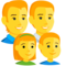 Family: Man, Man, Girl, Boy emoji on Messenger